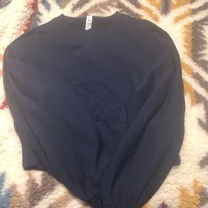 Lululemon Navy Blue Crop Sweatshirt. Size 8